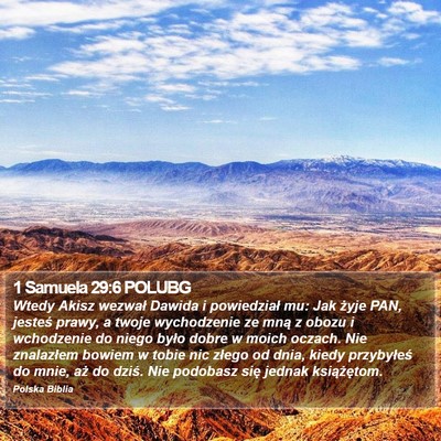 1 Samuela 29:6 POLUBG Bible Verse Image