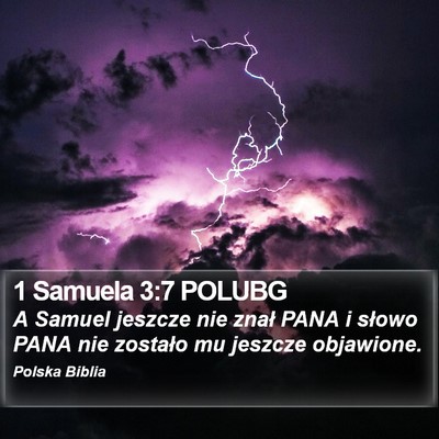 1 Samuela 3:7 POLUBG Bible Verse Image