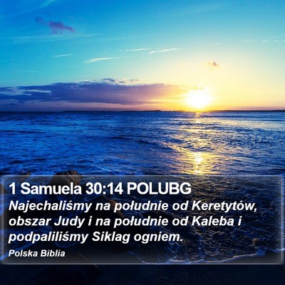 1 Samuela 30:14 POLUBG Bible Verse Image