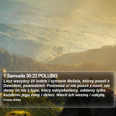 1 Samuela 30:22 POLUBG Bible Verse Image