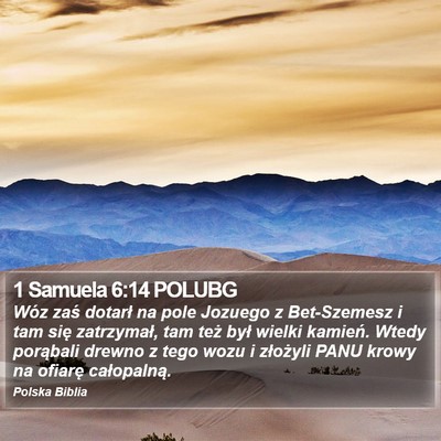 1 Samuela 6:14 POLUBG Bible Verse Image
