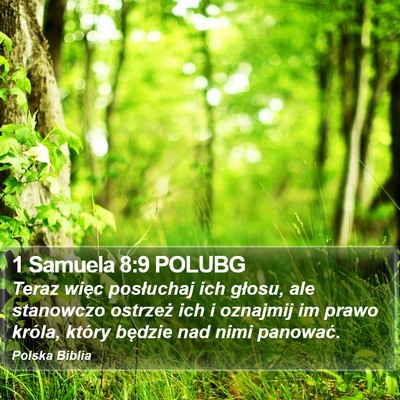 1 Samuela 8:9 POLUBG Bible Verse Image