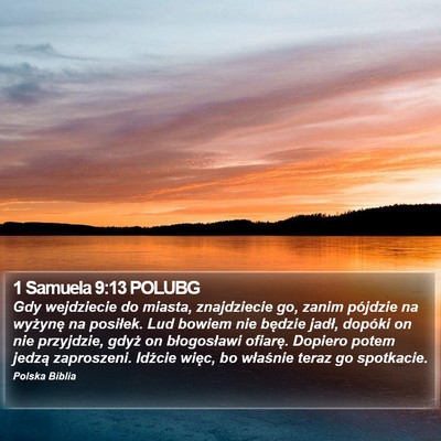 1 Samuela 9:13 POLUBG Bible Verse Image