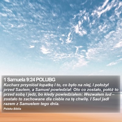 1 Samuela 9:24 POLUBG Bible Verse Image