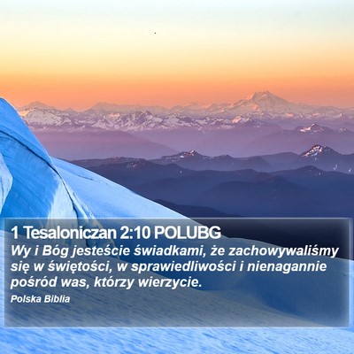 1 Tesaloniczan 2:10 POLUBG Bible Verse Image