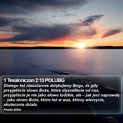 1 Tesaloniczan 2:13 POLUBG Bible Verse Image