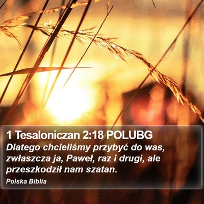 1 Tesaloniczan 2:18 POLUBG Bible Verse Image