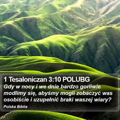 1 Tesaloniczan 3:10 POLUBG Bible Verse Image