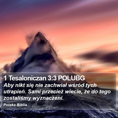 1 Tesaloniczan 3:3 POLUBG Bible Verse Image