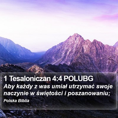 1 Tesaloniczan 4:4 POLUBG Bible Verse Image