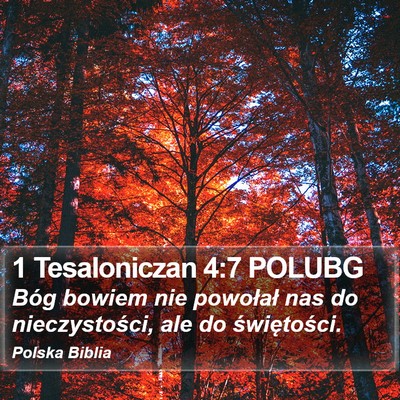 1 Tesaloniczan 4:7 POLUBG Bible Verse Image