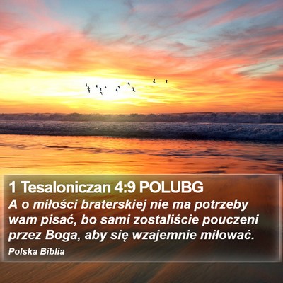 1 Tesaloniczan 4:9 POLUBG Bible Verse Image