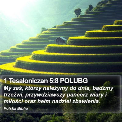 1 Tesaloniczan 5:8 POLUBG Bible Verse Image