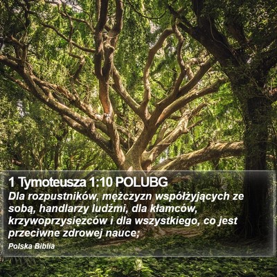 1 Tymoteusza 1:10 POLUBG Bible Verse Image