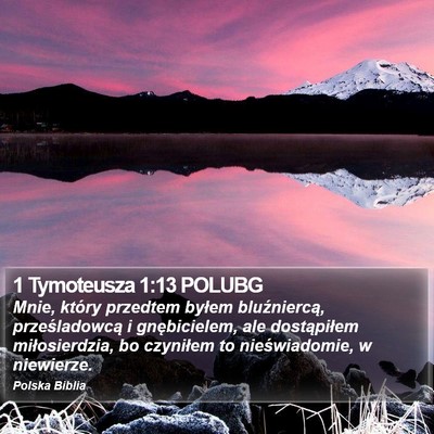 1 Tymoteusza 1:13 POLUBG Bible Verse Image