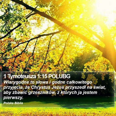 1 Tymoteusza 1:15 POLUBG Bible Verse Image
