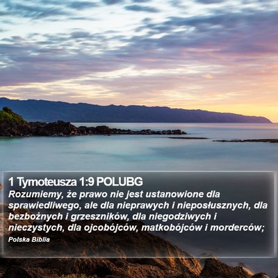 1 Tymoteusza 1:9 POLUBG Bible Verse Image