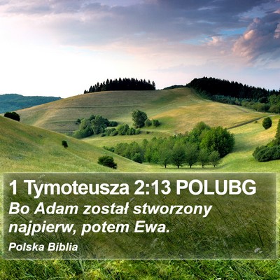 1 Tymoteusza 2:13 POLUBG Bible Verse Image