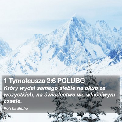 1 Tymoteusza 2:6 POLUBG Bible Verse Image