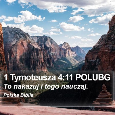 1 Tymoteusza 4:11 POLUBG Bible Verse Image