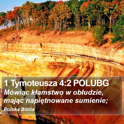 1 Tymoteusza 4:2 POLUBG Bible Verse Image