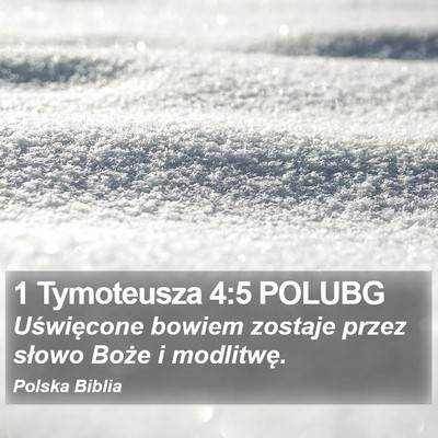 1 Tymoteusza 4:5 POLUBG Bible Verse Image