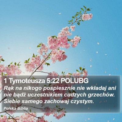 1 Tymoteusza 5:22 POLUBG Bible Verse Image
