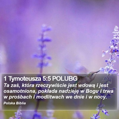 1 Tymoteusza 5:5 POLUBG Bible Verse Image