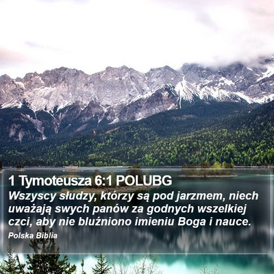 1 Tymoteusza 6:1 POLUBG Bible Verse Image