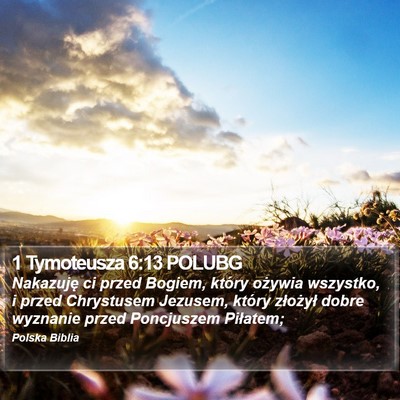 1 Tymoteusza 6:13 POLUBG Bible Verse Image