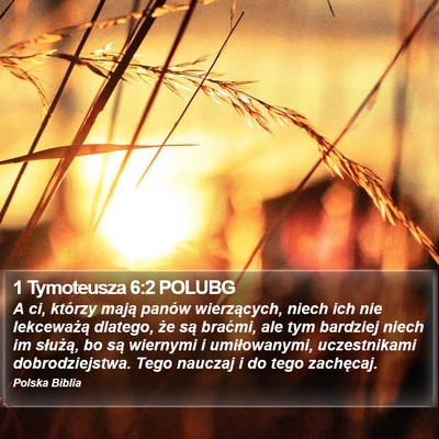 1 Tymoteusza 6:2 POLUBG Bible Verse Image