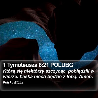 1 Tymoteusza 6:21 POLUBG Bible Verse Image