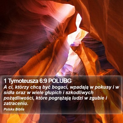 1 Tymoteusza 6:9 POLUBG Bible Verse Image