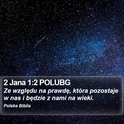 2 Jana 1:2 POLUBG Bible Verse Image