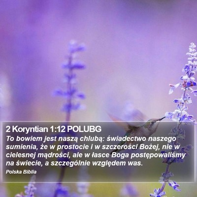 2 Koryntian 1:12 POLUBG Bible Verse Image
