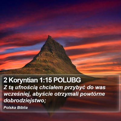 2 Koryntian 1:15 POLUBG Bible Verse Image