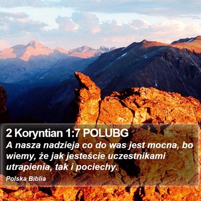 2 Koryntian 1:7 POLUBG Bible Verse Image