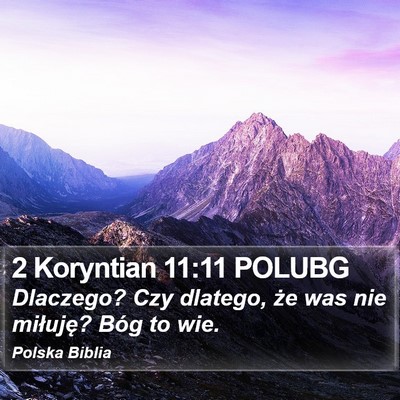 2 Koryntian 11:11 POLUBG Bible Verse Image