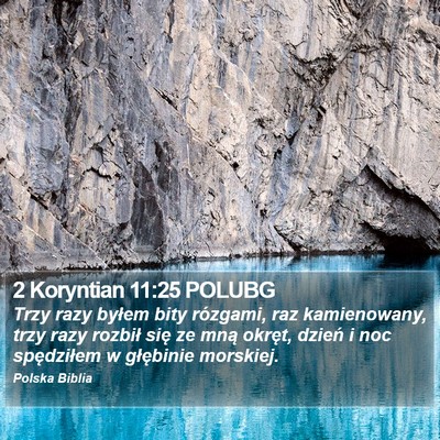 2 Koryntian 11:25 POLUBG Bible Verse Image