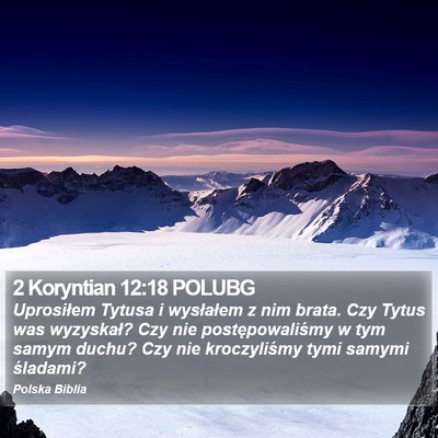 2 Koryntian 12:18 POLUBG Bible Verse Image