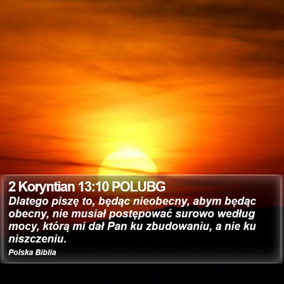 2 Koryntian 13:10 POLUBG Bible Verse Image