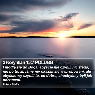 2 Koryntian 13:7 POLUBG Bible Verse Image