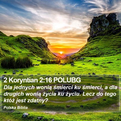 2 Koryntian 2:16 POLUBG Bible Verse Image