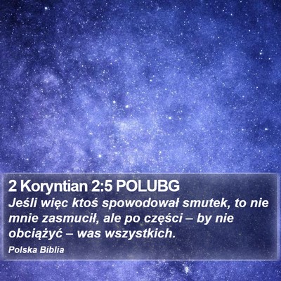 2 Koryntian 2:5 POLUBG Bible Verse Image