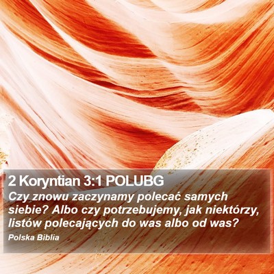 2 Koryntian 3:1 POLUBG Bible Verse Image
