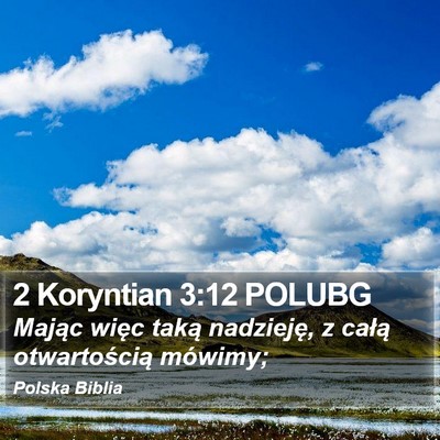 2 Koryntian 3:12 POLUBG Bible Verse Image