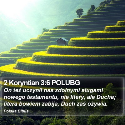 2 Koryntian 3:6 POLUBG Bible Verse Image