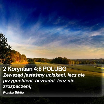 2 Koryntian 4:8 POLUBG Bible Verse Image