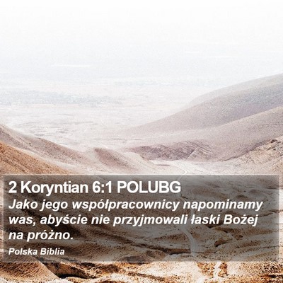 2 Koryntian 6:1 POLUBG Bible Verse Image