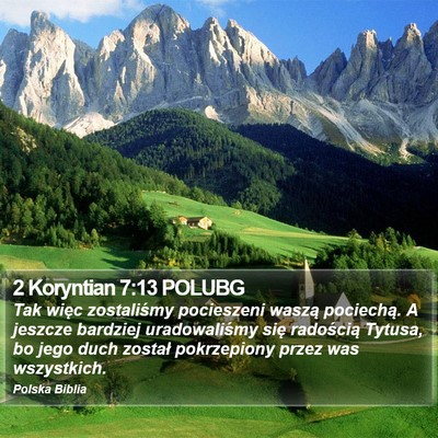 2 Koryntian 7:13 POLUBG Bible Verse Image